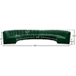 Maklaine 8-Piece Contemporary Velvet Modular Sectional in Green