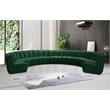Maklaine 9-Piece Contemporary Velvet Modular Sectional in Green