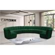 Maklaine 10-Piece Contemporary Velvet Modular Sectional in Green