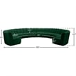 Maklaine 10-Piece Contemporary Velvet Modular Sectional in Green
