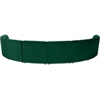 Maklaine 8-Piece Modular Contemporary Velvet Sectional Sofa in Green