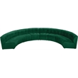 Maklaine 8-Piece Modular Contemporary Velvet Sectional Sofa in Green