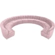 Maklaine 12-Piece Modular Contemporary Velvet Sectional Sofa in Pink