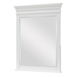 maklaine traditional beveled vertical mirror natural white wood