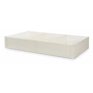 maklaine traditional trundle and storage drawer pebble white wood