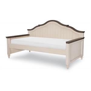 maklaine daybed twin vintage linen and rustic dark elm wood