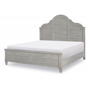 maklaine california king panel bed in weathered plank finish wood