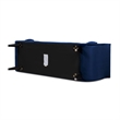 Maklaine Contemporary Tufted Flared Arm Entryway Bench in Navy Blue