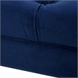 Maklaine Contemporary Tufted Flared Arm Entryway Bench in Navy Blue