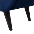 Maklaine Contemporary Tufted Flared Arm Entryway Bench in Navy Blue