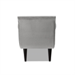 Maklaine Contemporary Tufted Flared Arm Entryway Bench in Opal Grey