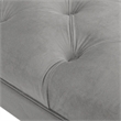 Maklaine Contemporary Tufted Flared Arm Entryway Bench in Opal Grey
