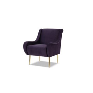maklaine contemporary hardwood accent chair in purple