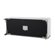 Maklaine Mid-Century Storage Hardwood Bench in Bright White