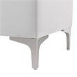 Maklaine Mid-Century Storage Hardwood Bench in Bright White