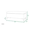 Maklaine Mid-Century Storage Hardwood Bench in Bright White