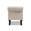 Maklaine Modern Roll Arm Entryway Accent Bench in Sky Neutral
