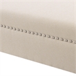Maklaine Modern Roll Arm Entryway Accent Bench in Sky Neutral