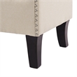 Maklaine Modern Roll Arm Entryway Accent Bench in Sky Neutral