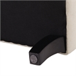 Maklaine Modern Roll Arm Entryway Accent Bench in Sky Neutral