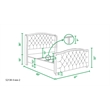 Maklaine Modern Hardwood Tufted Wingback Queen Bed in Sky Neutral