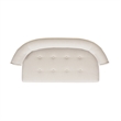 Maklaine Modern Roll Arm Tufted Polyester Fabric Bench in Cream