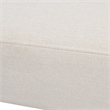 Maklaine Modern Roll Arm Tufted Polyester Fabric Bench in Cream