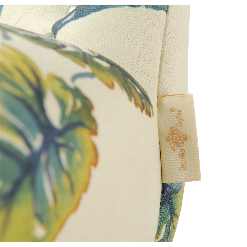 Maklaine Modern Hardwood Upholstered Accent Chair Off in White Floral