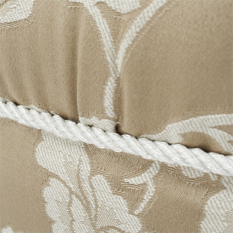 Maklaine Traditional Tufted Decorative Round Ottoman in Neutral