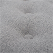 Maklaine Traditional Tufted Decorative Round Ottoman in Light Grey