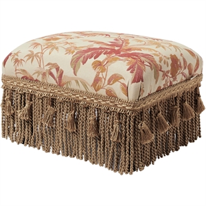 maklaine traditional decorative footstool in light coral