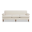 Maklaine Modern Recessed Arm Sofa Metal Casters in Light Beige
