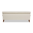 Maklaine Modern Recessed Arm Sofa Metal Casters in Light Beige