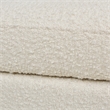 Maklaine Upholstered Ivory White Bench Oval Storage 43.5