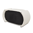 Maklaine Upholstered Ivory White Bench Oval Storage 43.5