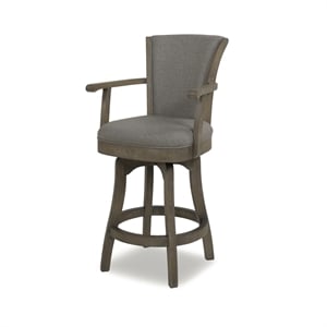 Maklaine Modern 27&quot Counter Height Bar Stool in Dark Heathered Grey