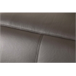 Maklaine Modern 6-Piece Italian Leather Power Reclining Sectional in Dark Gray