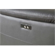 Maklaine Modern 6-Piece Italian Leather Power Reclining Sectional in Dark Gray