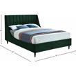 Maklaine Contemporary Green Velvet Upholstered Full Bed