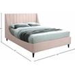 Maklaine Contemporary Pink Velvet Upholstered Full Bed