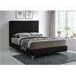 Maklaine Contemporary Gray Velvet King Bed with Gold and Chrome Legs Included