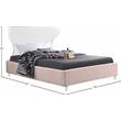 Maklaine Contemporary Upholstery Pink Velvet Full Bed