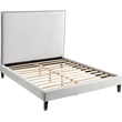 Maklaine Contemporary Upholstery Cream Velvet Full Bed