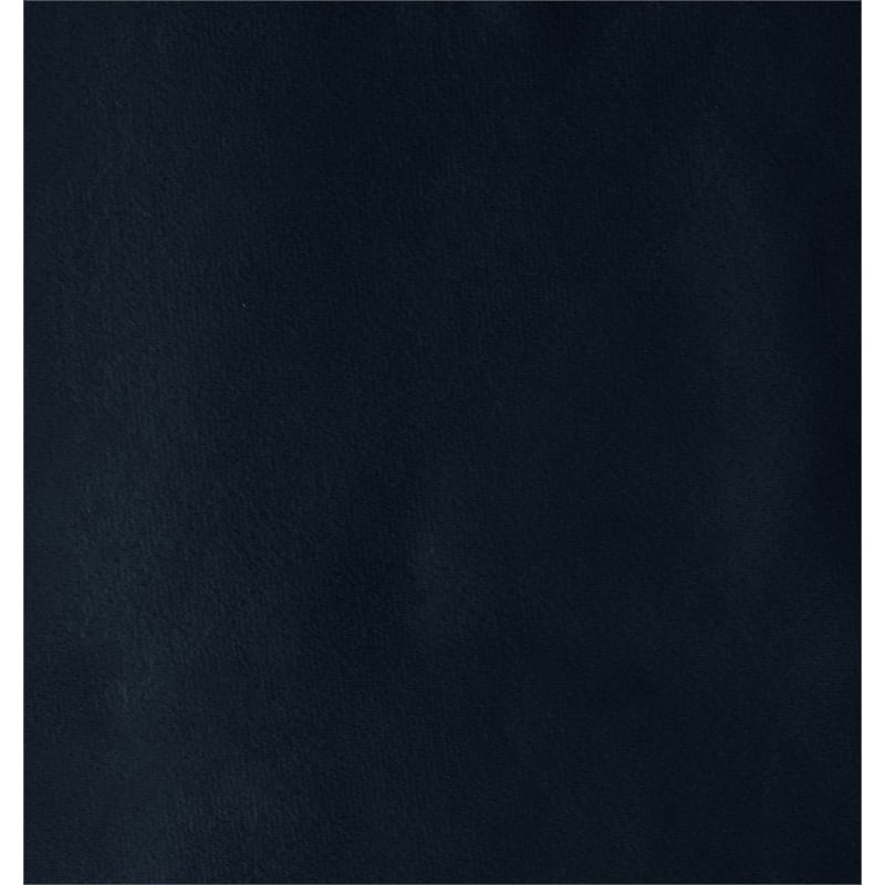 Maklaine Contemporary Navy Velvet King Bed with Chrome Metal Legs
