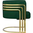 Maklaine Contemporary Velvet Upholstered Accent Chair in Green