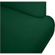 Maklaine Contemporary Velvet Upholstered Accent Chair in Green