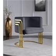 Maklaine Contemporary Velvet Upholstered Accent Chair in Gray