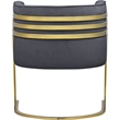 Maklaine Contemporary Velvet Upholstered Accent Chair in Gray