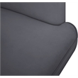 Maklaine Contemporary Velvet Upholstered Accent Chair in Gray