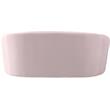 Maklaine Upholstery Contemporary Velvet Loveseat with Curved Back in Pink